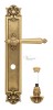 Door Handle Venezia  PELLESTRINA  WC-4 On Backplate PL97 French Gold + Brown