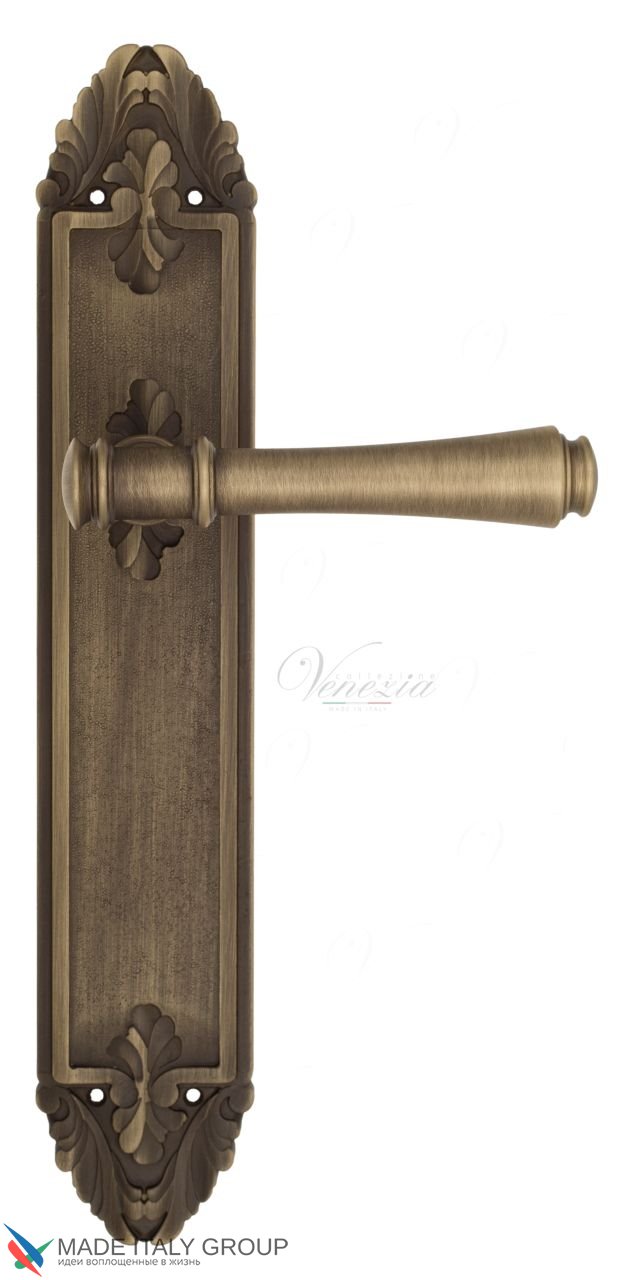 Door Handle Venezia  CALLISTO  On Backplate PL90 Mat Bronze