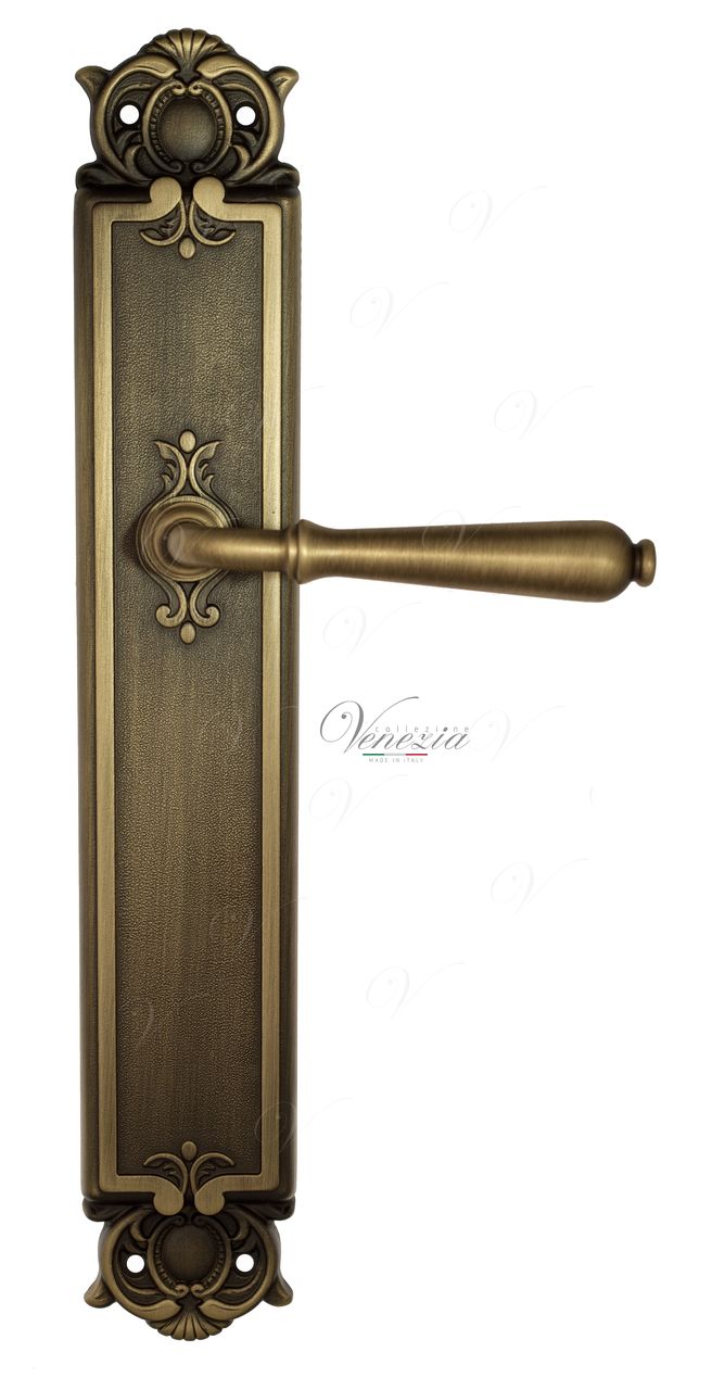 Door Handle Venezia  VIGNOLE  On Backplate PL97 Mat Bronze