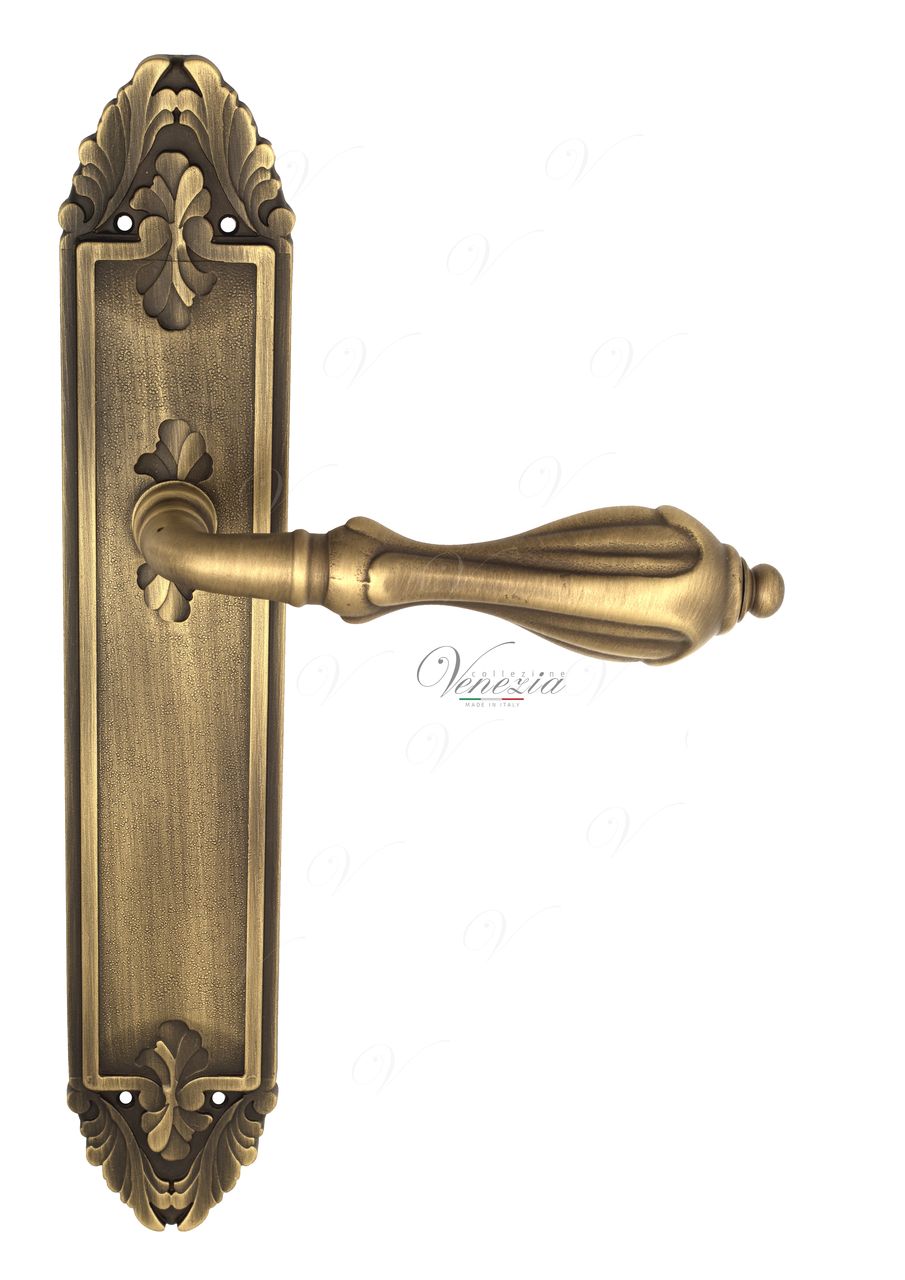 Door Handle Venezia  ANAFESTO  On Backplate PL90 Mat Bronze