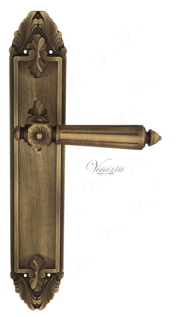 Door Handle Venezia  CASTELLO  On Backplate PL90 Mat Bronze