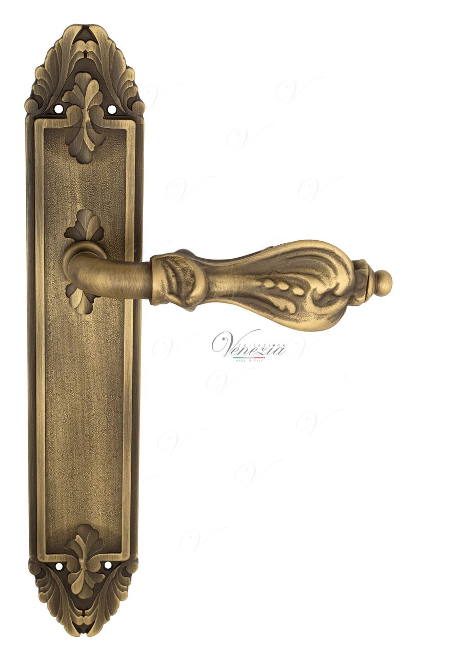 Door Handle Venezia  FLORENCE  On Backplate PL90 Mat Bronze