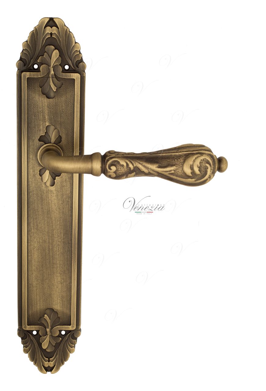 Door Handle Venezia  MONTE CRISTO  On Backplate PL90 Mat Bronze