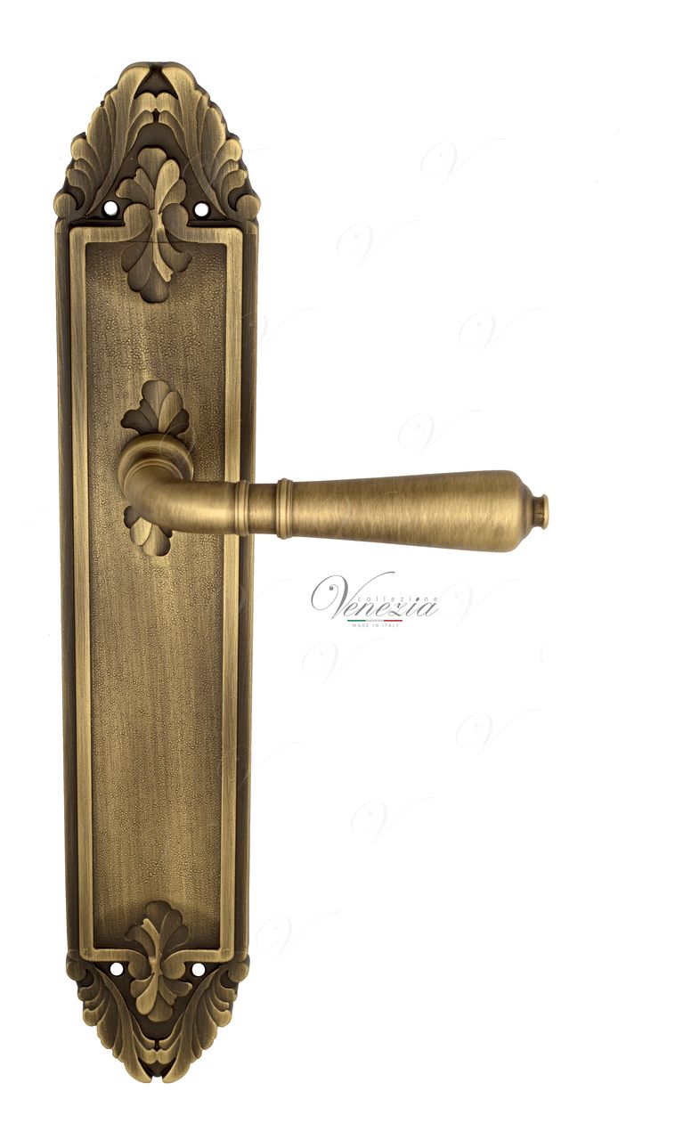 Door Handle Venezia  VIGNOLE  On Backplate PL90 Mat Bronze