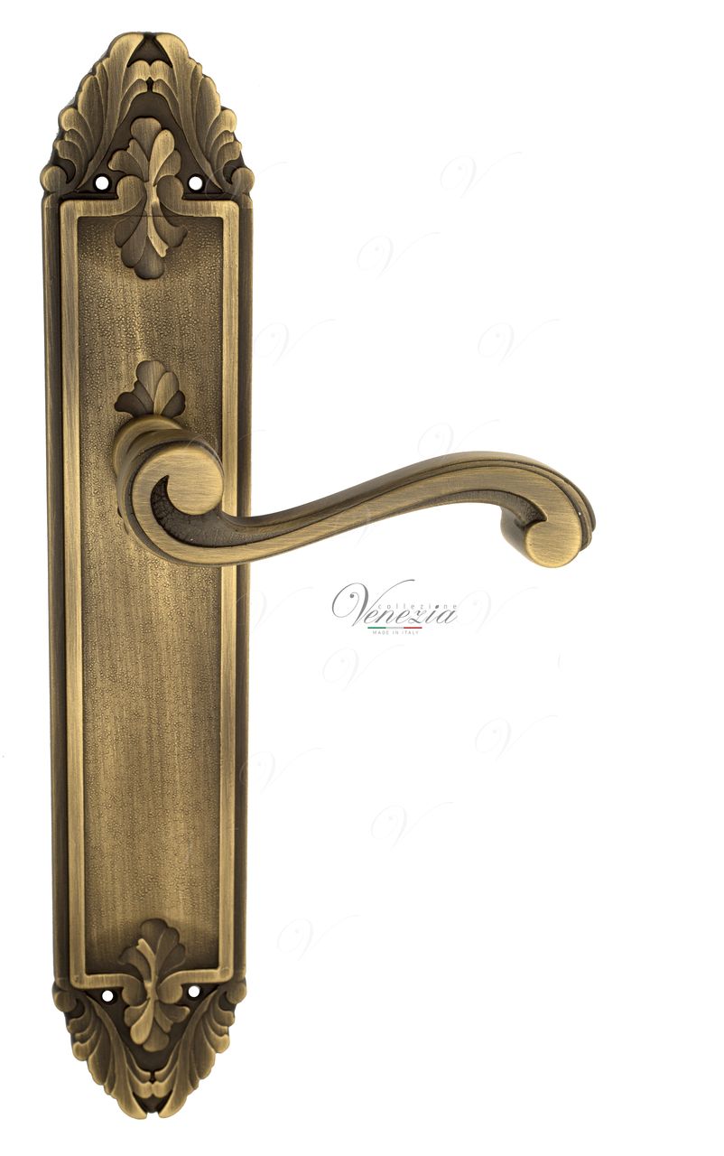 Door Handle Venezia  VIVALDI  On Backplate PL90 Mat Bronze