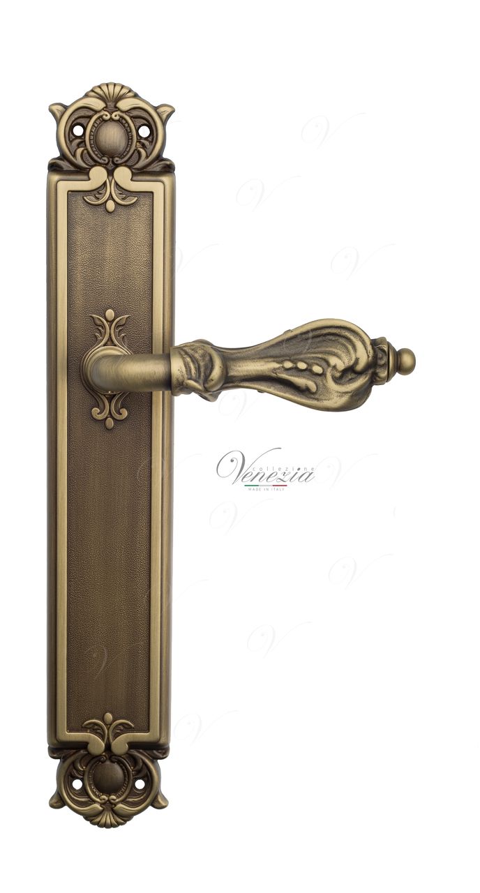 Door Handle Venezia  FLORENCE  On Backplate PL97 Mat Bronze