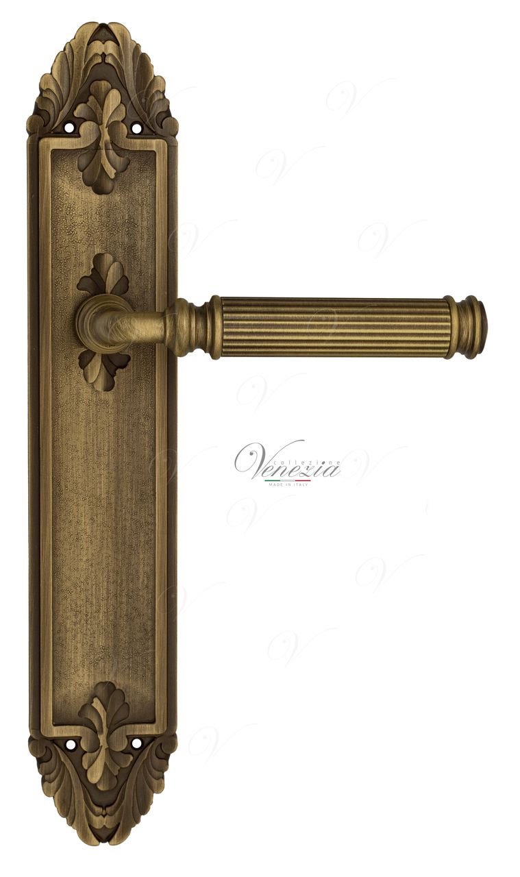 Door Handle Venezia  MOSCA  On Backplate PL90 Mat Bronze