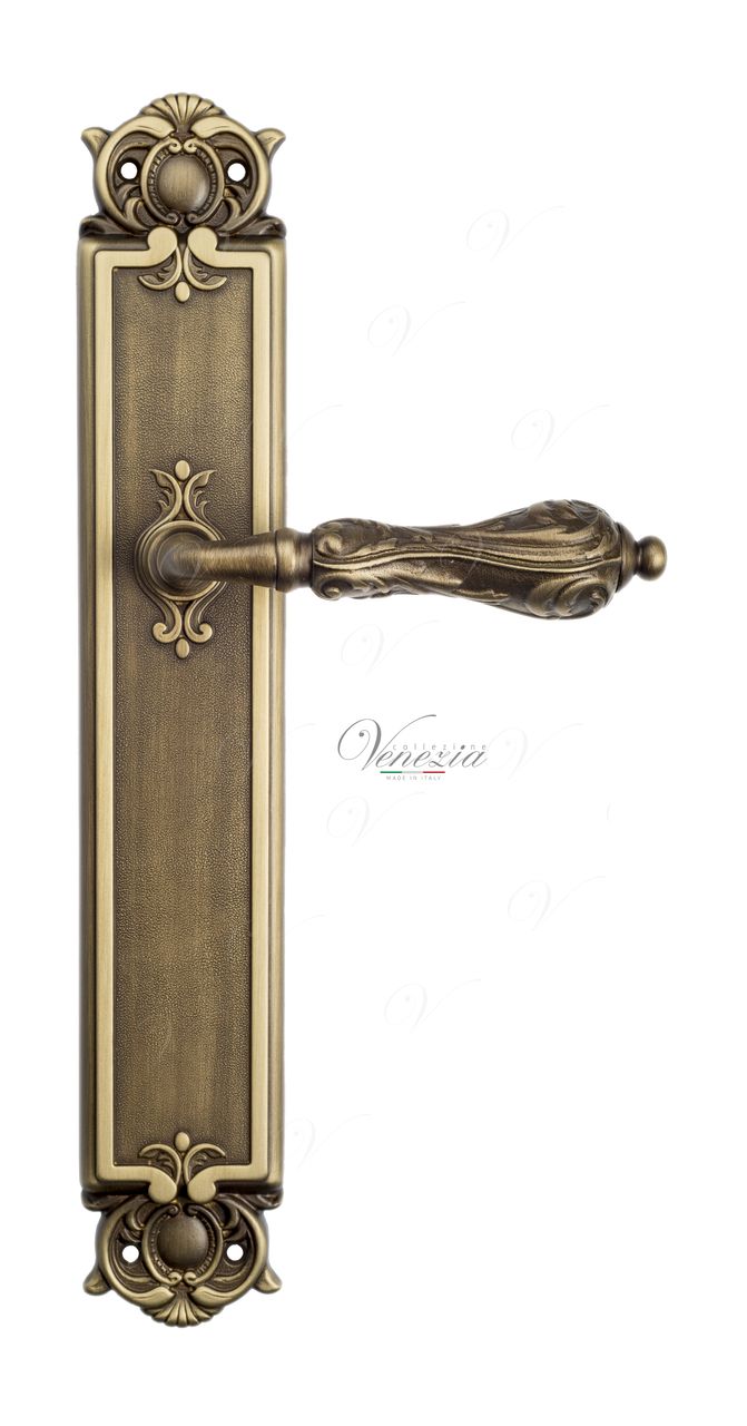 Door Handle Venezia  MONTE CRISTO  On Backplate PL97 Mat Bronze