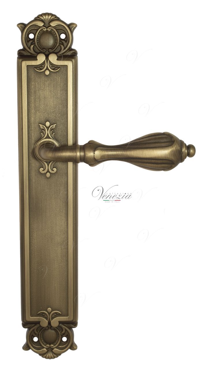 Door Handle Venezia  ANAFESTO  On Backplate PL97 Mat Bronze